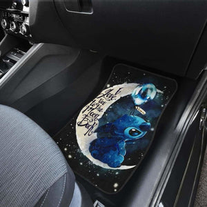 Stitch Love You To The Moon Car Floor Mats Universal Fit - CarInspirations