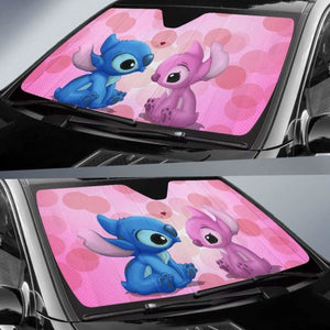Stitch Valentine Auto Sun Shades 918b Universal Fit - CarInspirations