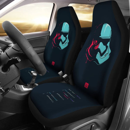 Stormtrooper Face Car Seat Covers Lt03 Universal Fit 225721 - CarInspirations