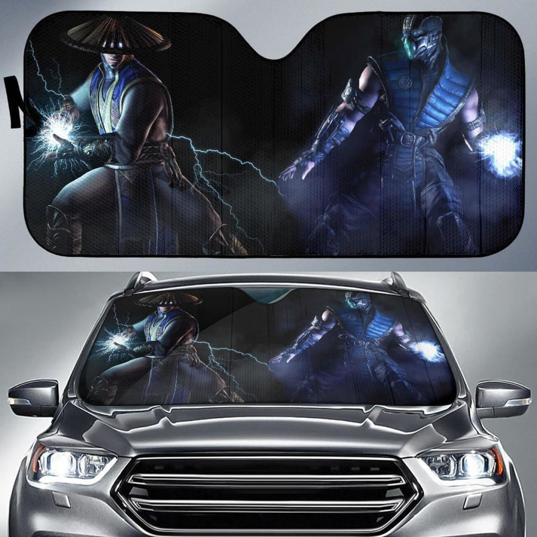 Sub-Zero Vs Raiden Mortal Kombat X Auto Sun Shade For Fan Mn05 Universal Fit 111204 - CarInspirations