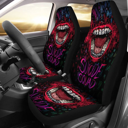 Suicide Squad Art Car Seat Covers Movie Fan Gift H031020 Universal Fit 225311 - CarInspirations