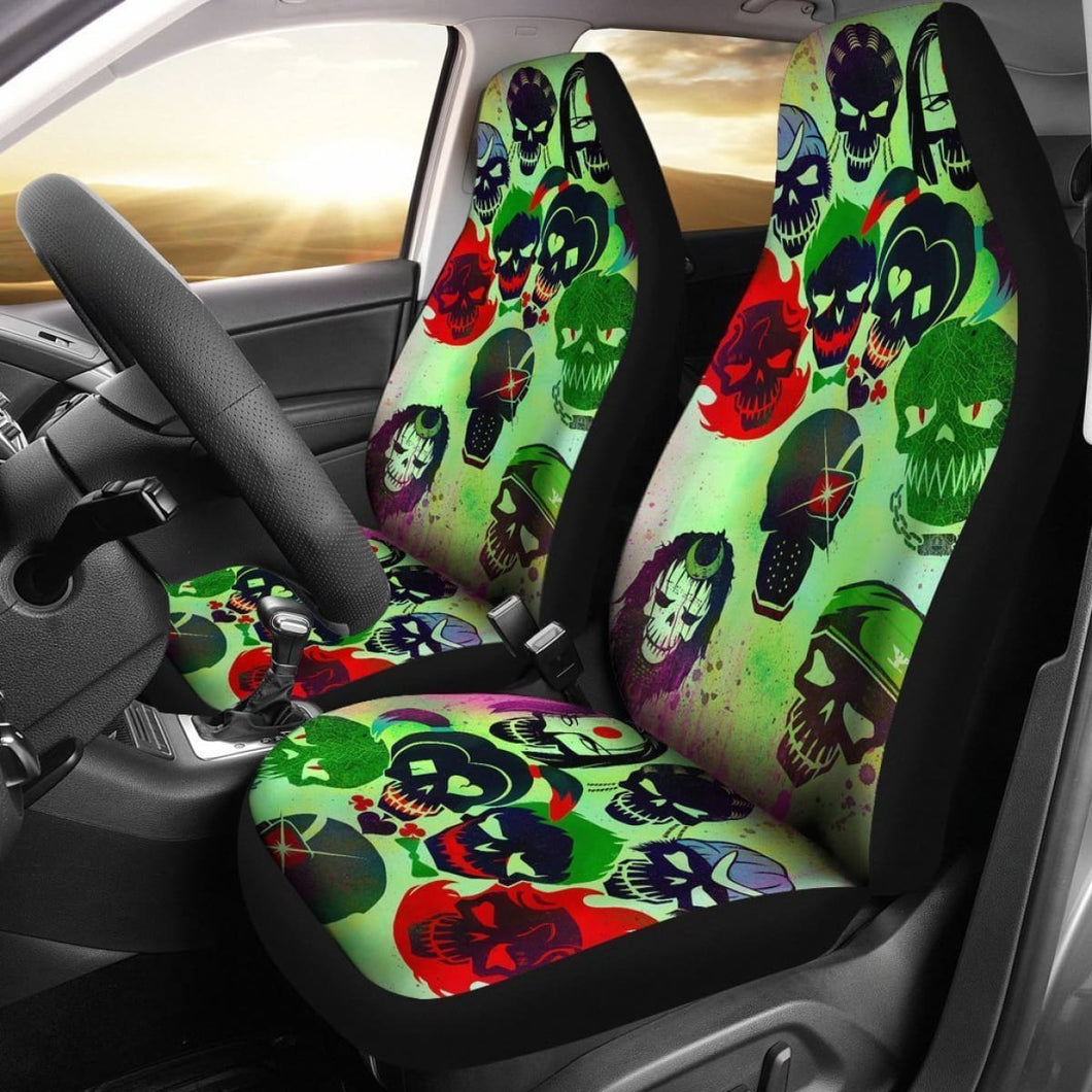 Suicide Squad Deadly Icons Car Seat Covers Universal Fit 225721 - CarInspirations