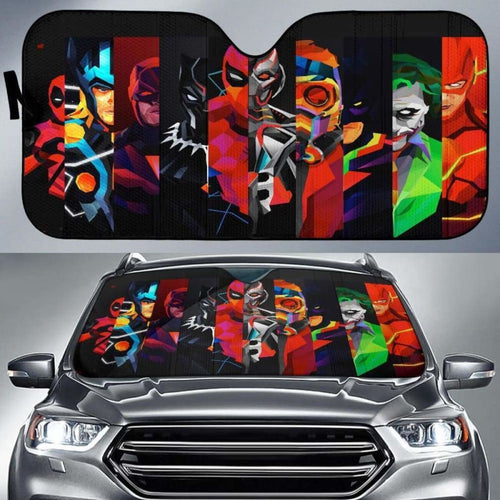 Super Heroes Car Sun Shades 918b Universal Fit - CarInspirations