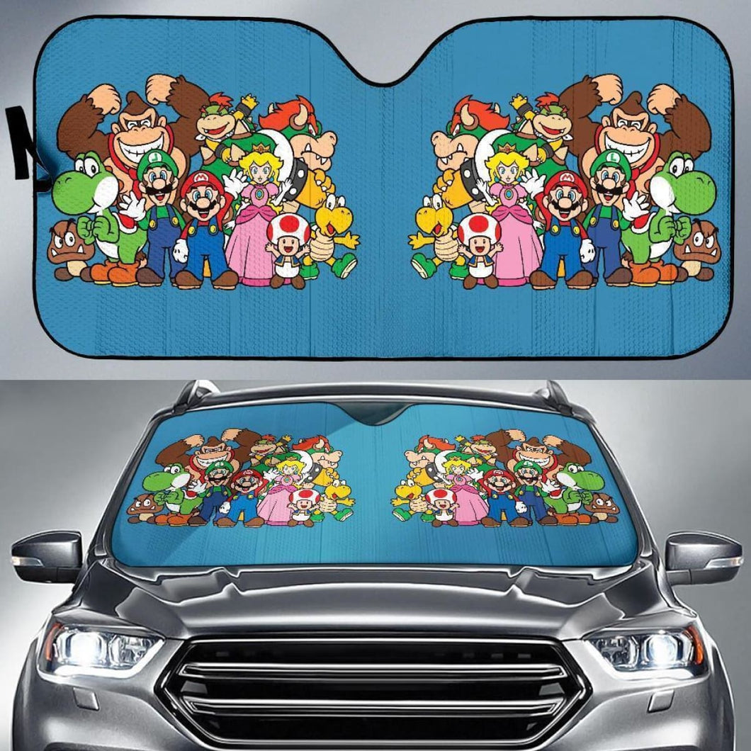 Super Mario Bros Characters Auto Sun Shades Mn05 Universal Fit 111204 - CarInspirations