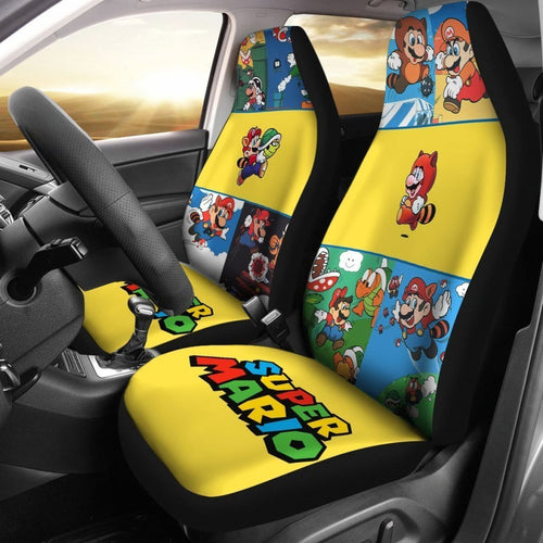 Super Mario Bros Original Ver Car Seat Covers Mn05 Universal Fit 225721 - CarInspirations