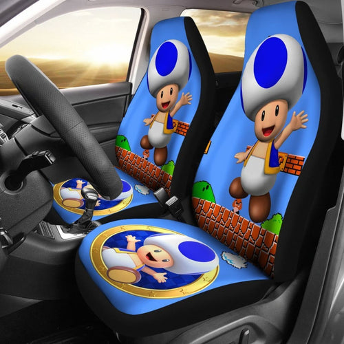 Super Mario Toad Car Seat Covers Funny Gift Idea Nh05 Universal Fit 194801 - CarInspirations