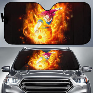 Super Saiyan God Dragon Ball Super 4K Car Sun Shade Universal Fit 225311 - CarInspirations