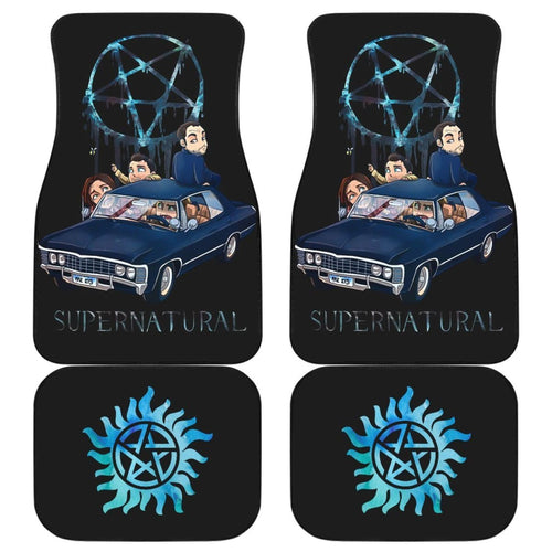 Supernatural Chibi Cute Car Floor Mats Movie Fan Gift H040320 Universal Fit 225311 - CarInspirations