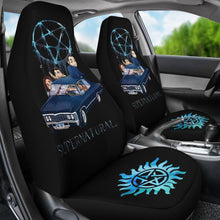 Load image into Gallery viewer, Supernatural Chibi Cute Car Seat Covers Movie H040320 Universal Fit 225311 - CarInspirations