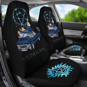 Supernatural Chibi Cute Car Seat Covers Movie H040320 Universal Fit 225311 - CarInspirations