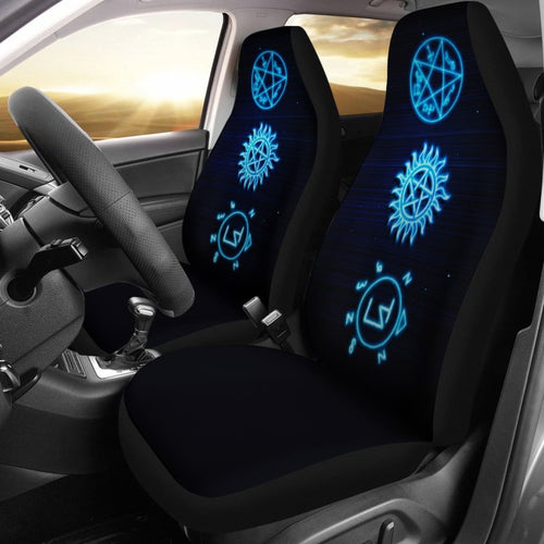 Supernatural Symbols Art Car Seat Covers Movie H040320 Universal Fit 225311 - CarInspirations