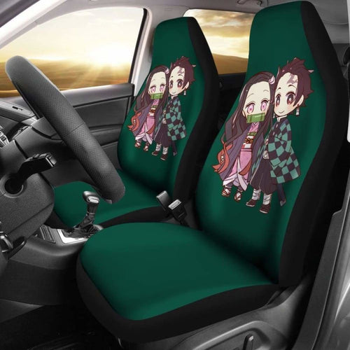 Tanjiro Kamado & Nezuko Kamado Kimetsu No Yaiba Car Seat Covers Universal Fit 051012 - CarInspirations