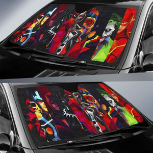Team Avengers Art Car Sun Shades Marvel Movie Fan Gift Universal Fit 051012 - CarInspirations