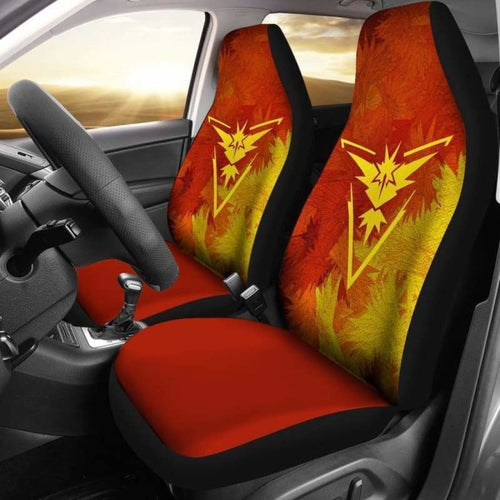 Team Instinct Zapdos Pokemon Car Seat Covers Universal Fit 051312 - CarInspirations