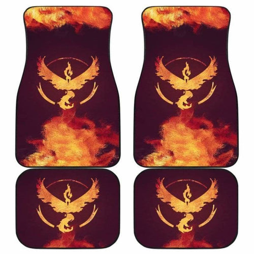 Team Valor Moltres Pokemon Car Floor Mats Universal Fit 051912 - CarInspirations