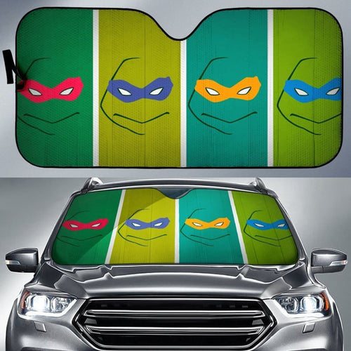 Teenage Mutant Ninja Turtles Face Auto Sun Shade Nh07 Universal Fit 111204 - CarInspirations