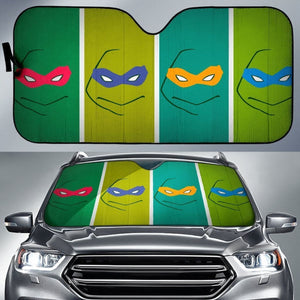Teenage Mutant Ninja Turtles Face Auto Sun Shade Nh07 Universal Fit 111204 - CarInspirations