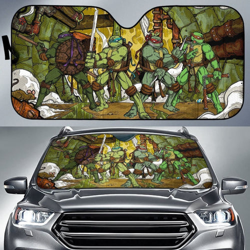 Teenage Mutant Ninja Turtles Graphic Auto Sun Shade Nh07 Universal Fit 111204 - CarInspirations