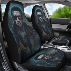 Terminator Dark Car Seat Covers Movie Fan Gift H040620 Universal Fit 225311 - CarInspirations