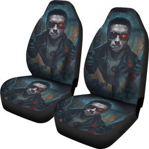 Terminator Dark Car Seat Covers Movie Fan Gift H040620 Universal Fit 225311 - CarInspirations