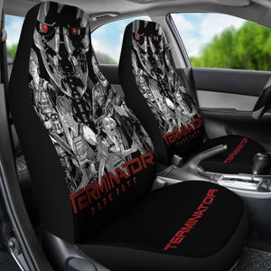 Terminator Dark Fate Art Car Seat Covers Movie Fan Gift H040620 Universal Fit 225311 - CarInspirations