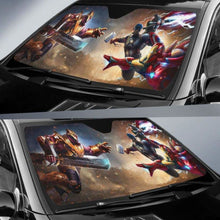 Load image into Gallery viewer, Thanos Vs Avengers Car Auto Sun Shades Universal Fit 051312 - CarInspirations