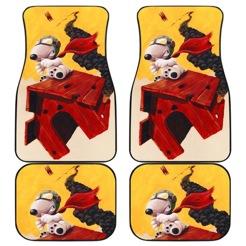 The Flying Ace Snoopy Car Floor Mats For Fan Mn05 Universal Fit 111204 - CarInspirations