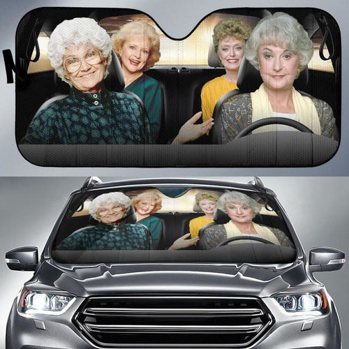 The Golden Girls Car Auto Sun Shade Funny Windshield Fan Gift Universal Fit 174503 - CarInspirations