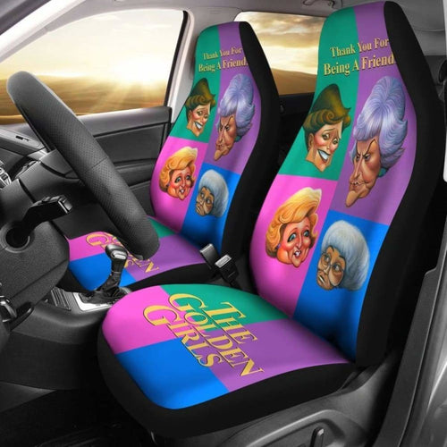 The Golden Girls Car Seat Cover Colorful Tv Show Fan Gift Universal Fit 051012 - CarInspirations