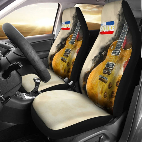 The Police Car Seat Covers Guitar Rock Band Fan Universal Fit 194801 - CarInspirations