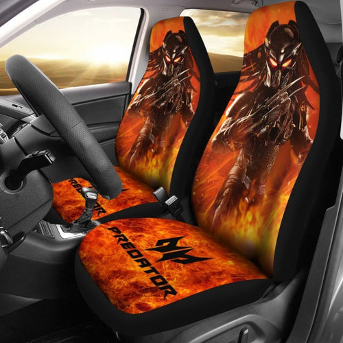 The Predator Orange Design Car Seat Covers Lt03 Universal Fit 225721 - CarInspirations