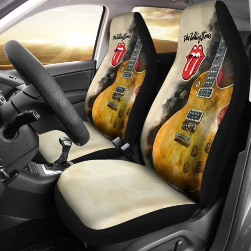 The Rolling Stones Car Seat Covers Guitar Rock Band Fan Universal Fit 194801 - CarInspirations
