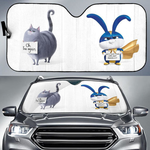 The Secret Life Of Pets Captain Snowball & Chloe Auto Sun Shade Universal Fit 111204 - CarInspirations