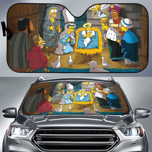 The Simpson Christmas Cave Auto Sun Shade Nh07 Universal Fit 111204 - CarInspirations