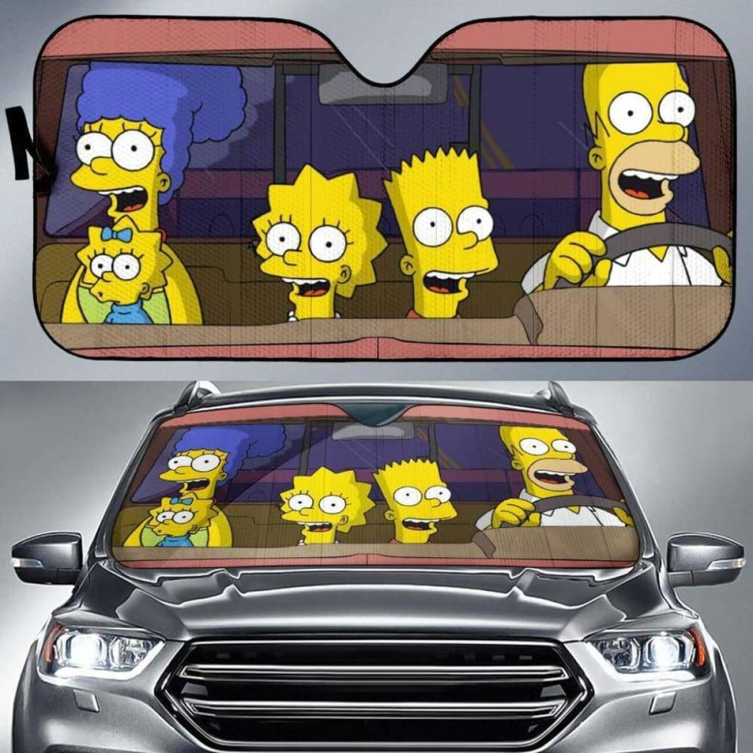 The Simpsons Car Auto Sun Shades Universal Fit 051312 - CarInspirations