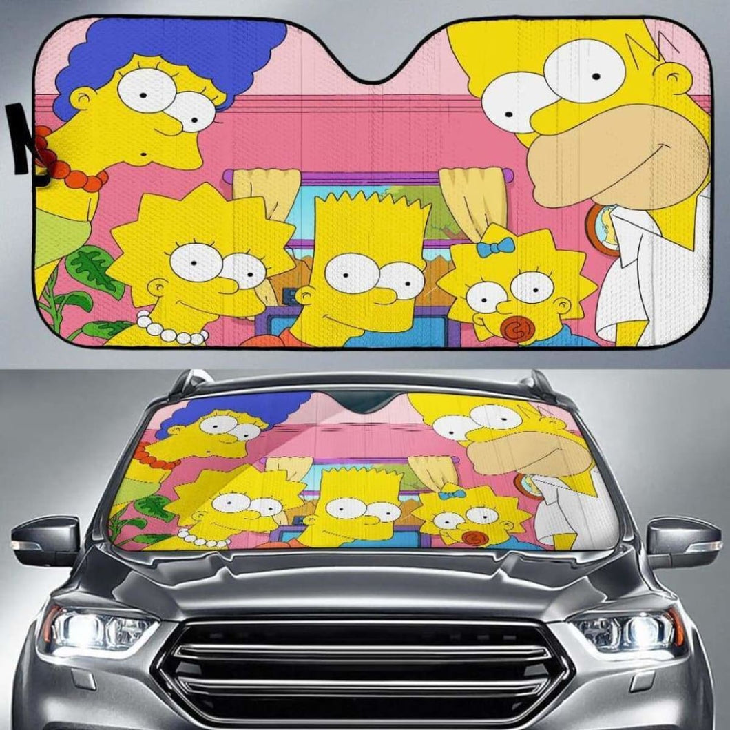 The Simpsons Funny Car Auto Sun Shades Universal Fit 051312 - CarInspirations