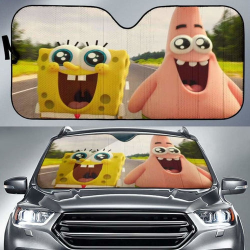 The Sponge Bob Movie Sponge Out Of Water Auto Sun Shades 918b Universal Fit - CarInspirations