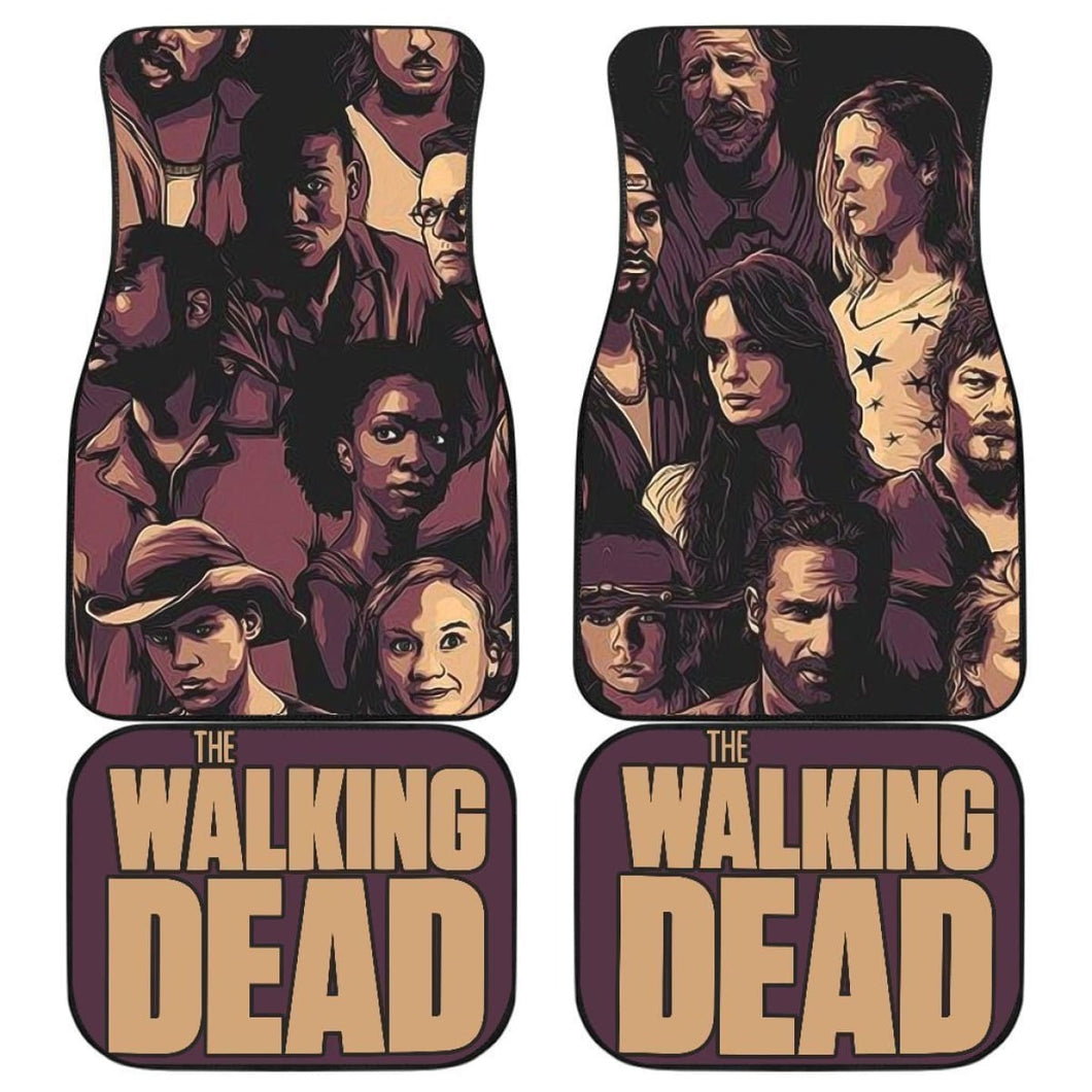 The Walking Dead Characters Art Car Floor Mats Mn05 Universal Fit 111204 - CarInspirations
