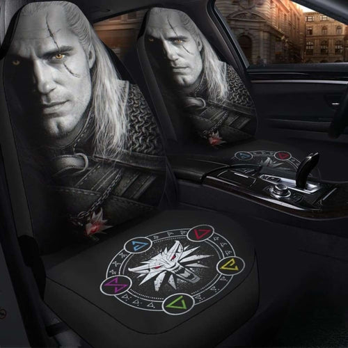 The Witcher Henry Carvill Face Dark Car Seat Covers Universal Fit 051012 - CarInspirations