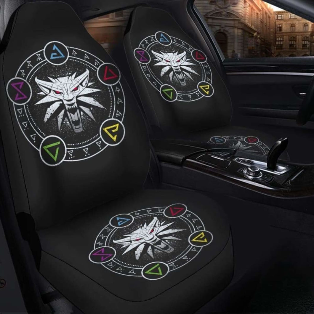 The Witcher Logo Emblem Car Seat Covers Universal Fit 051012 - CarInspirations