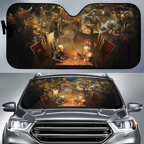 The Witcher Play Card Auto Sun Shade Nh07 Universal Fit 111204 - CarInspirations