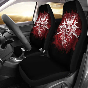 The Witcher Red Wolf Car Seat Covers Universal Fit 051012 - CarInspirations