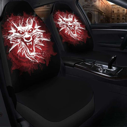 The Witcher Red Wolf Car Seat Covers Universal Fit 051012 - CarInspirations