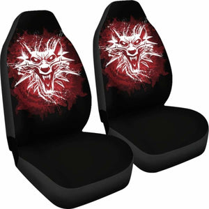 The Witcher Red Wolf Car Seat Covers Universal Fit 051012 - CarInspirations