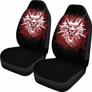 The Witcher Red Wolf Car Seat Covers Universal Fit 051012 - CarInspirations