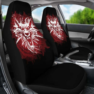 The Witcher Red Wolf Car Seat Covers Universal Fit 051012 - CarInspirations