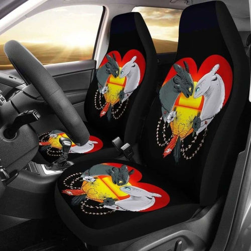 Toothless And The Light Fury Car Seat Covers 1 Universal Fit 051012 - CarInspirations