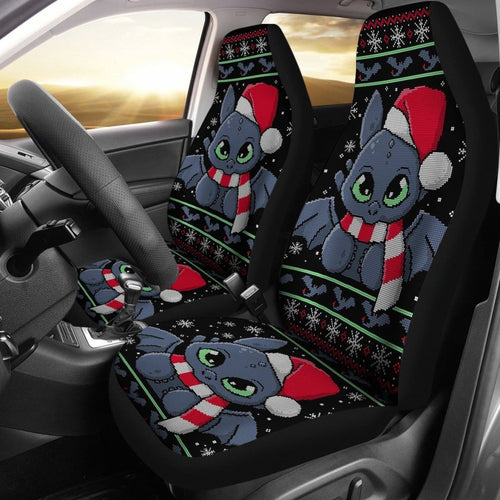 Toothless Christmas Fan Art Car Seat Cover Universal Fit 210212 - CarInspirations
