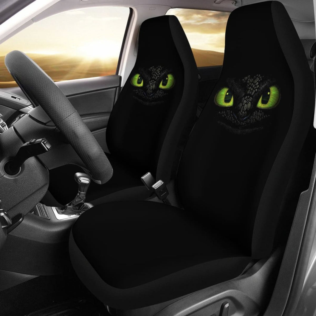 Toothless Eyes Night Car Seat Covers Cartoon Fan Gift H200217 Universal Fit 225311 - CarInspirations