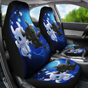 Toothless Night Fury Vs Light Fury Car Seat Covers Universal Fit 051012 - CarInspirations